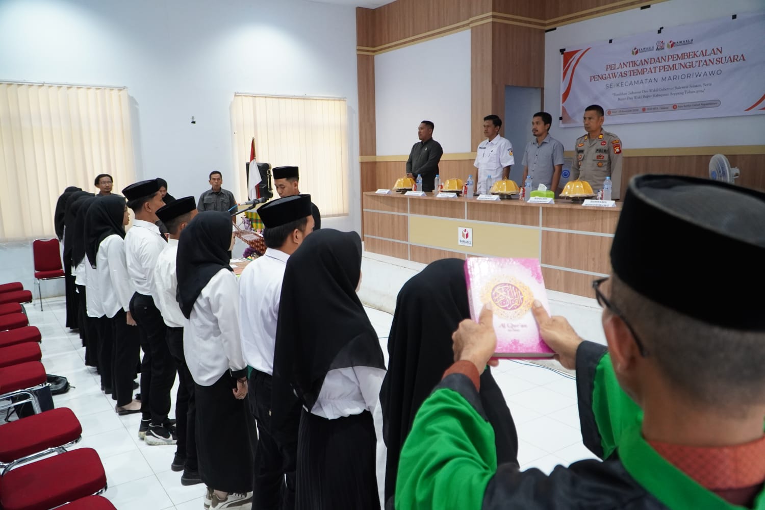 Panwaslu Marioriwawo Lantik 92 PTPS, Saqjuddin Kutip Ayat Ini.