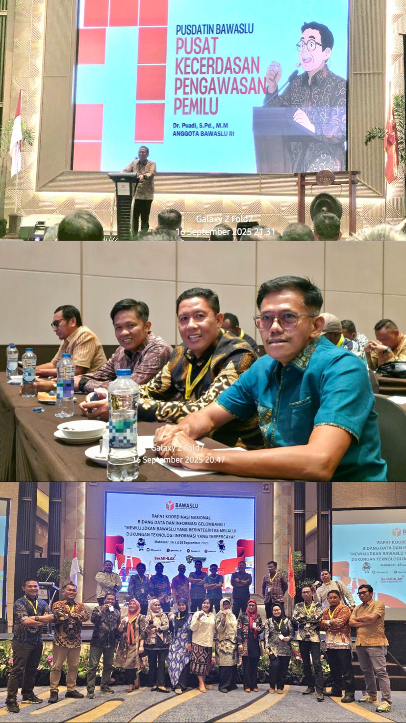 Ketua Bawaslu Soppeng Hadiri Rakornas Data & Informasi