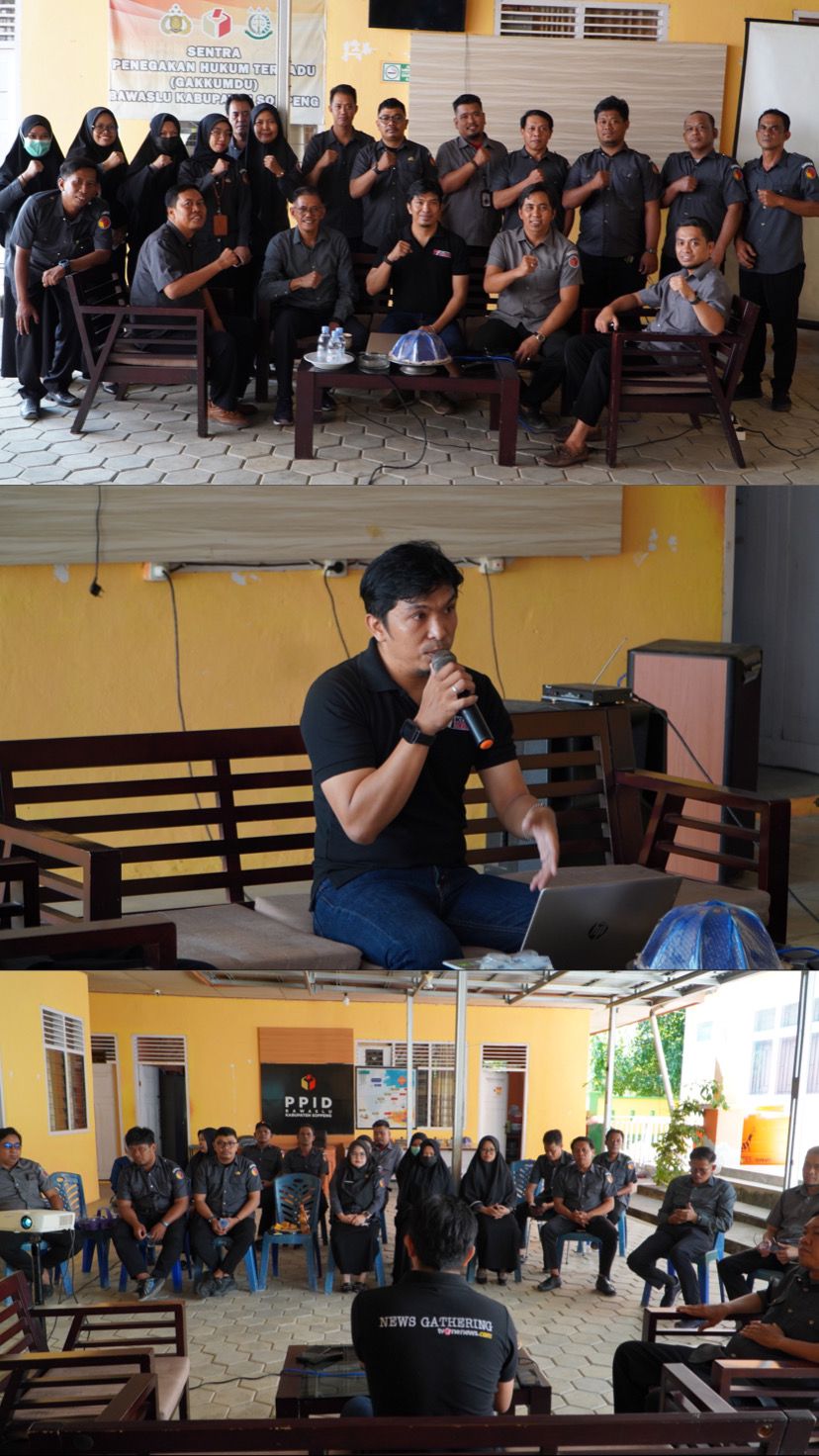 Gandeng Jurnalis Senior, Bawaslu Soppeng Gelar Pelatihan Penulisan Berita