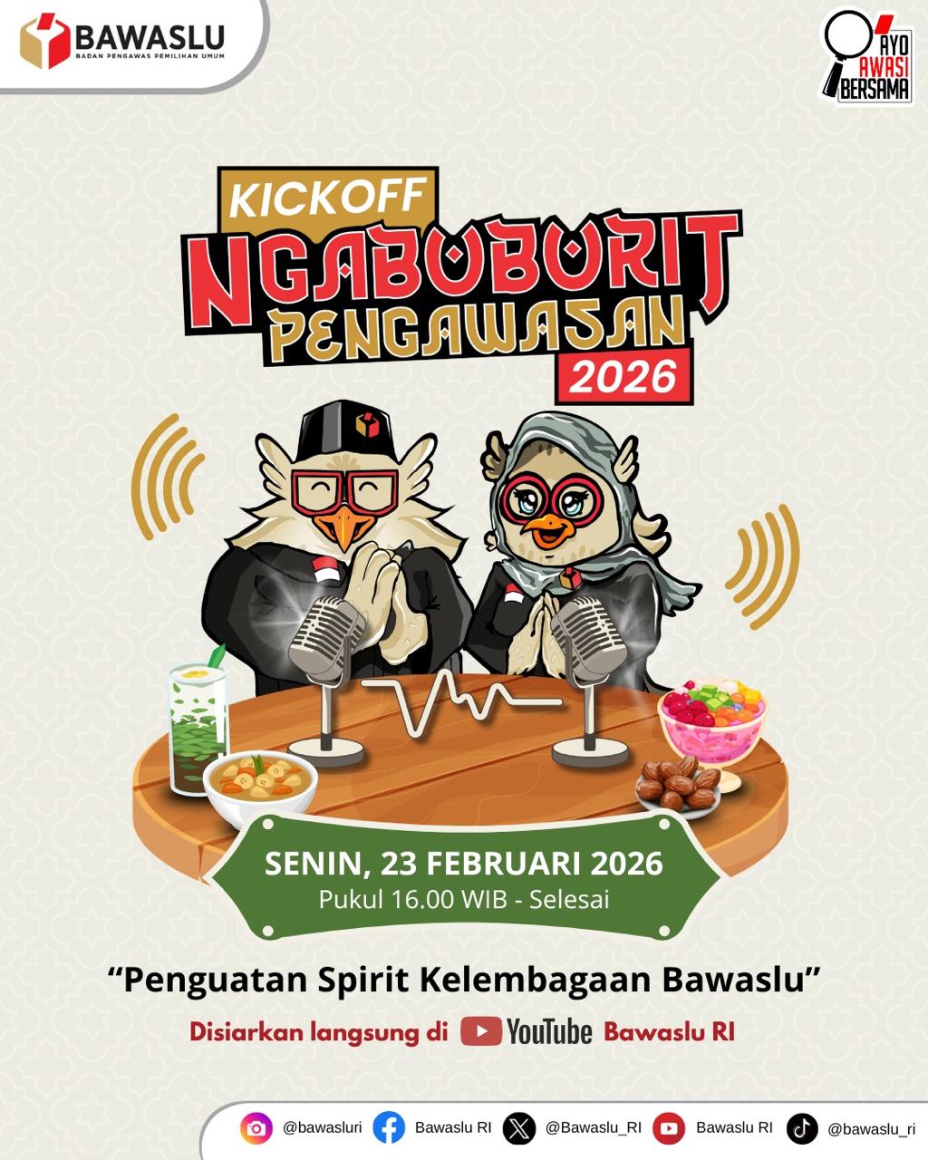 Ngabuburit Ramadhan 2026:  Bawaslu Republik Indonesia Launching Kickoff Ngabuburit Pengawasan secara serentak