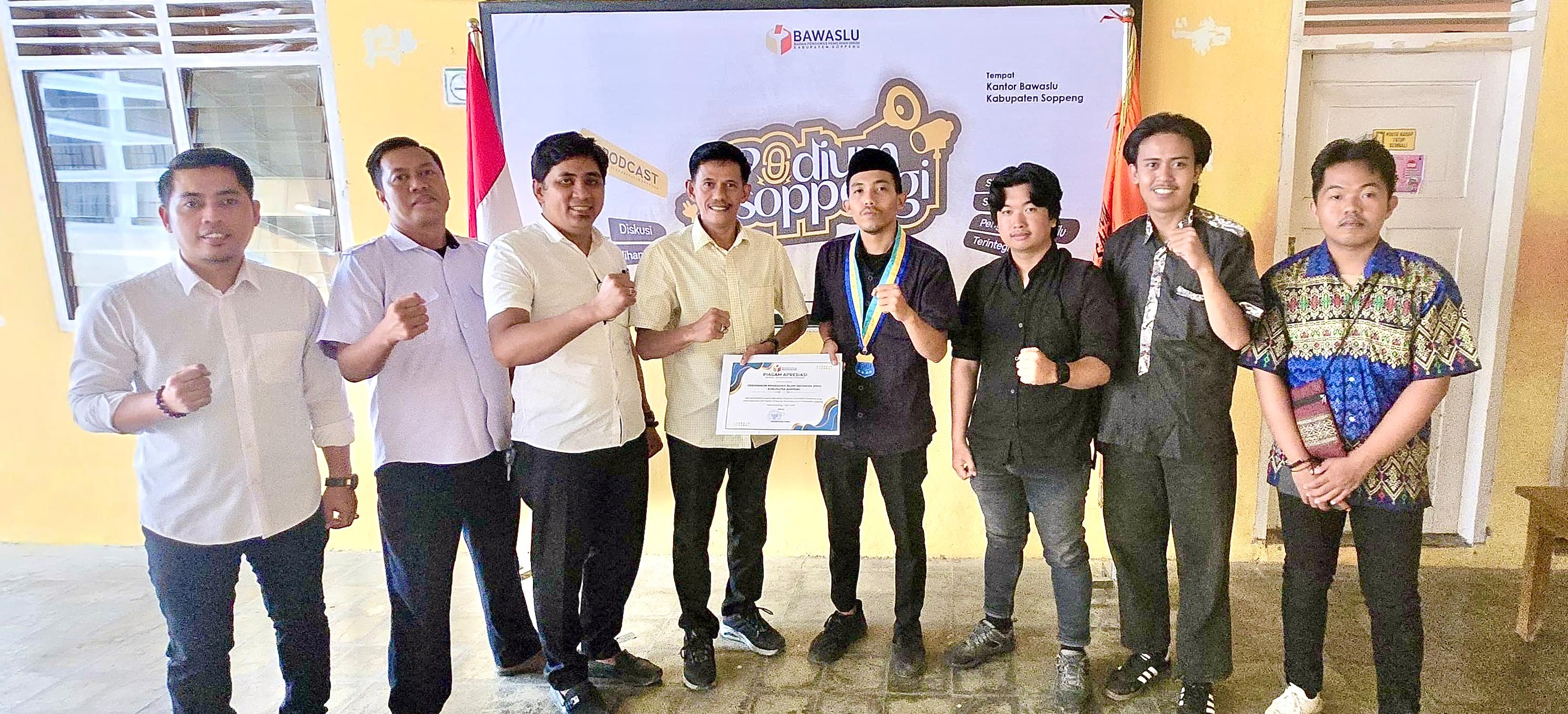 Perkuat Kemitraan Pengawasan melalui Konsolidasi Demokrasi, Bawaslu Libatkan PC PMII Soppeng